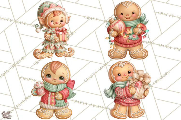 Gingerbread People Clipart, Gingerbread People