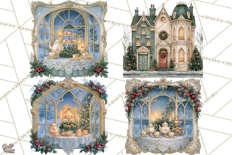 Christmas Through The Window PNG Clipart