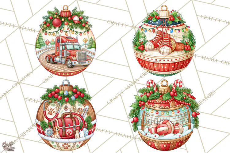 Sports Occupation Christmas Ornaments PNG Clipart