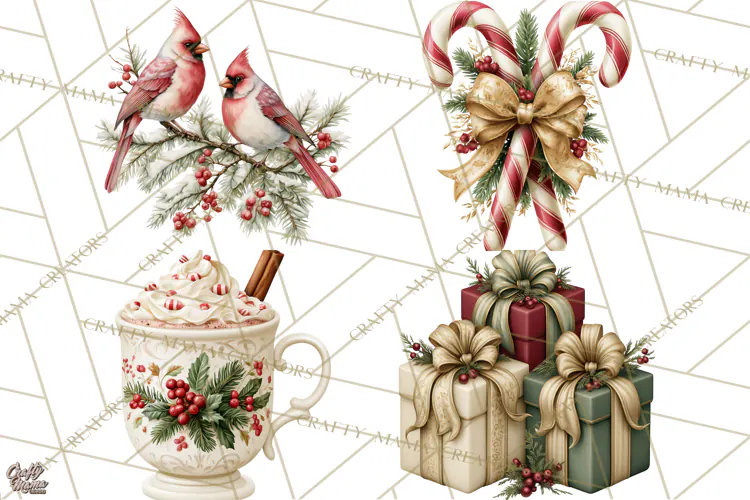 Christmas Mahjong Clipart, Holiday Mahjong Tiles PNG