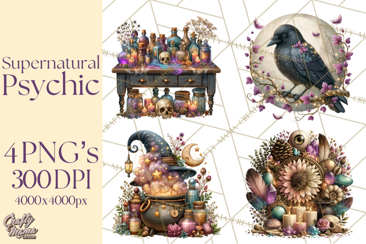 Witch Psychic Gothic Supernatural Clipart PNG