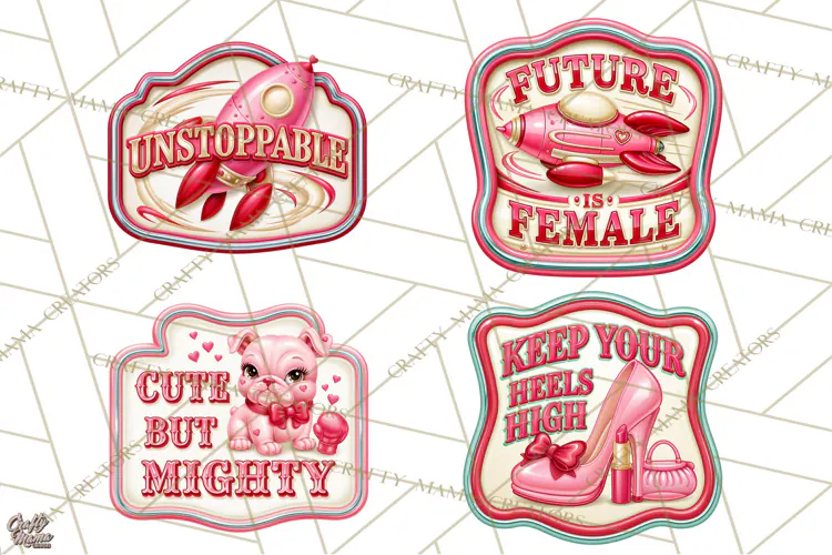 Girl Power Retro Diner Sign PNG Clipart