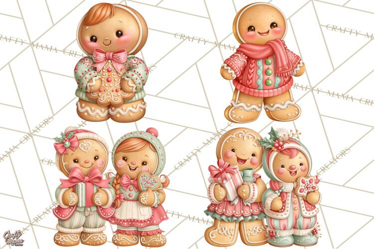 Gingerbread People Clipart, Gingerbread People example image 1