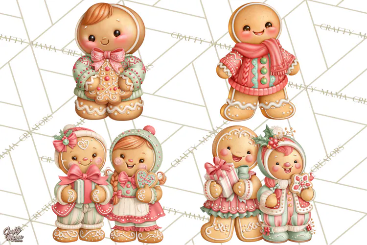 Gingerbread People Clipart, Gingerbread People