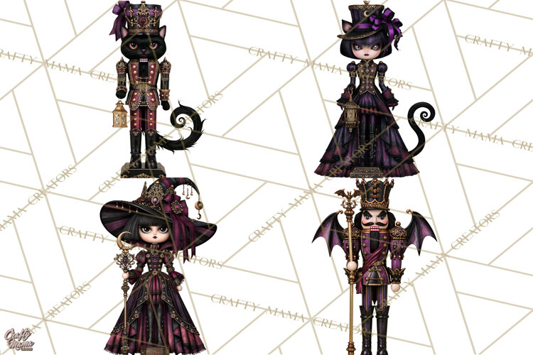 Halloween Nutcracker Clipart PNG, Gothic Nutcracker example image 1