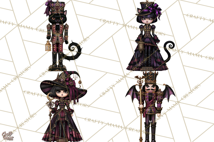 Halloween Nutcracker Clipart PNG, Gothic Nutcracker