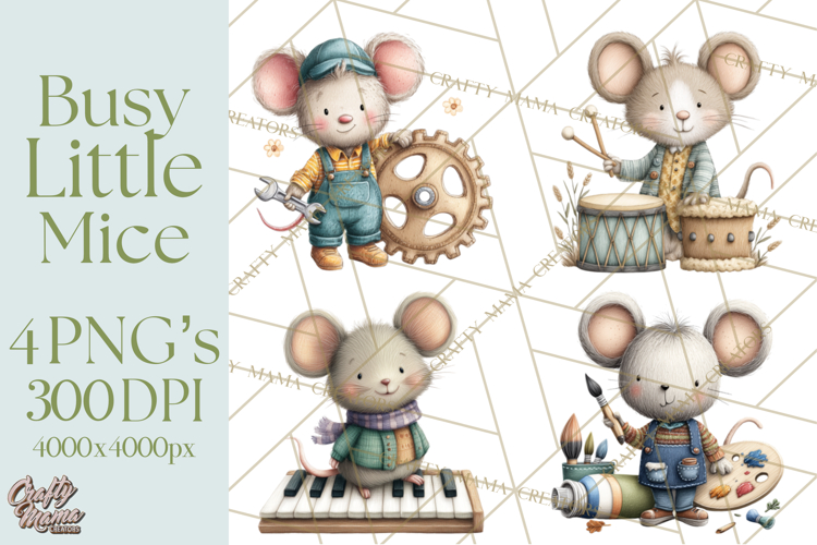 Mischievous Mouse Occupation Clipart PNG