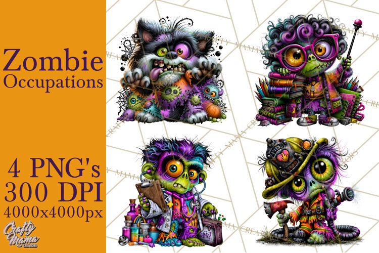 Zombie Occupation Halloween PNG Clipart example image 1