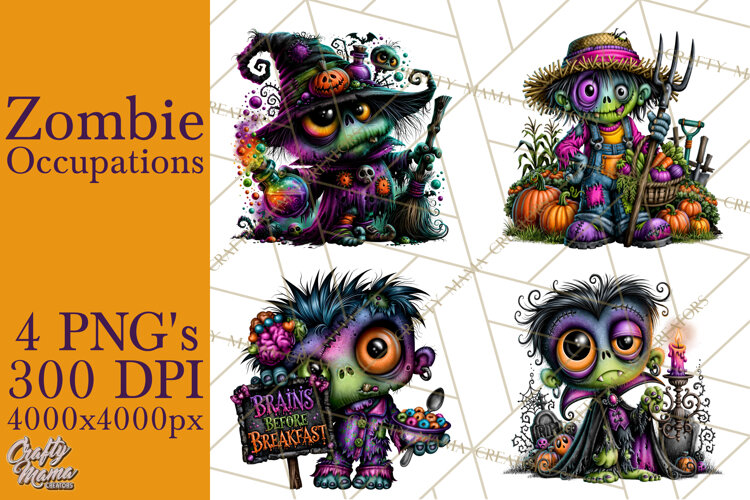 Zombie Occupation Halloween PNG Clipart example image 1