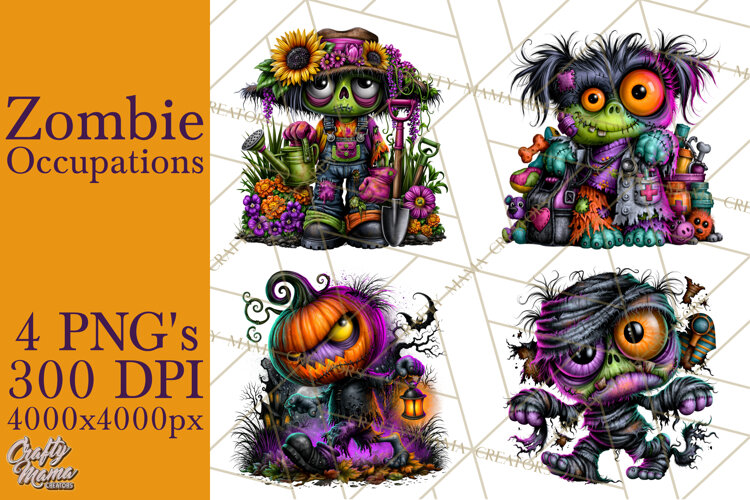 Zombie Occupation Halloween PNG Clipart example image 1