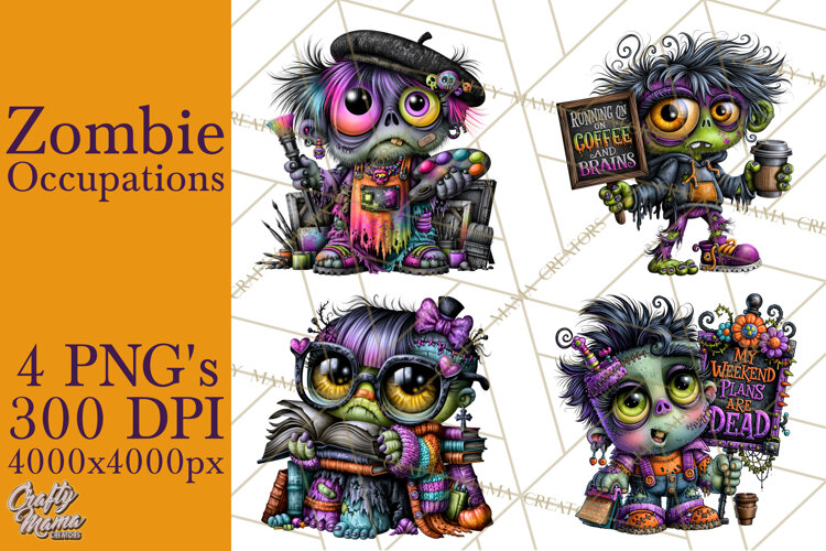 Zombie Occupation Halloween PNG Clipart example image 1