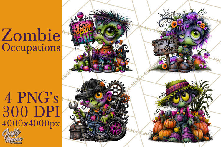 Zombie Occupation Halloween PNG Clipart example image 1