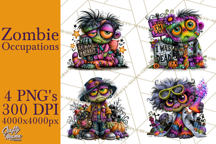 Zombie Occupation Halloween PNG Clipart example image 1