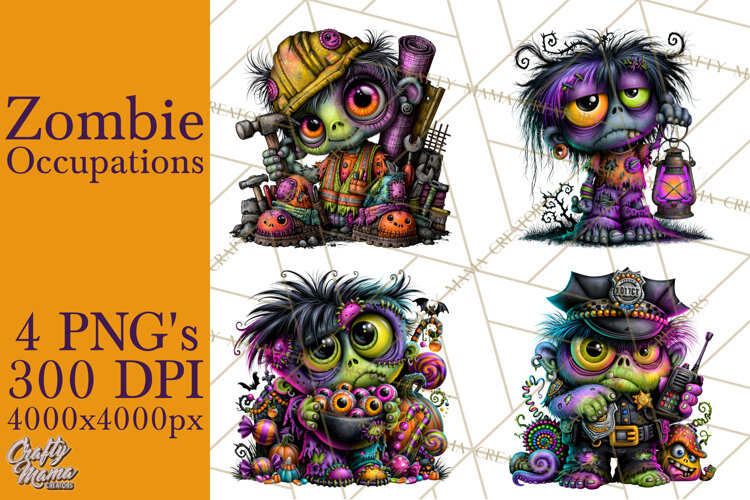 Zombie Occupation Halloween PNG Clipart example image 1