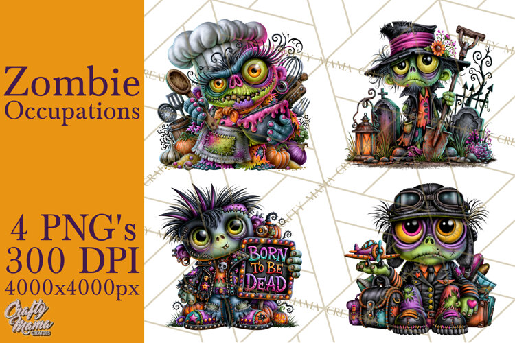 Zombie Occupation Halloween PNG Clipart example image 1