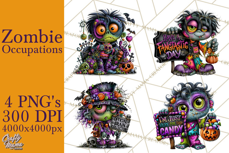 Zombie Occupation Halloween PNG Clipart example image 1