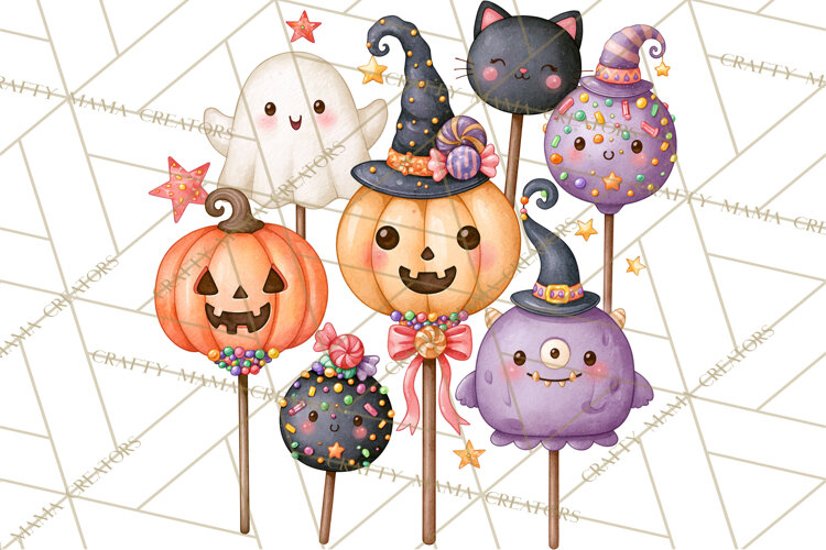 Spooky Halloween Desserts Clipart PNG example image 1