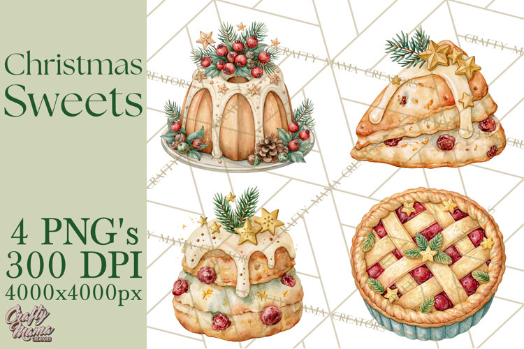 Christmas Dessert Clipart PNG