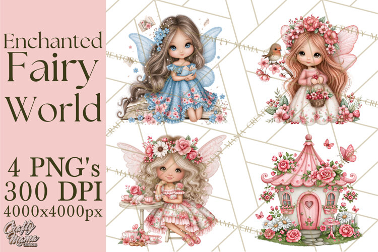 Whimsical Fairy World Clipart PNG example image 1