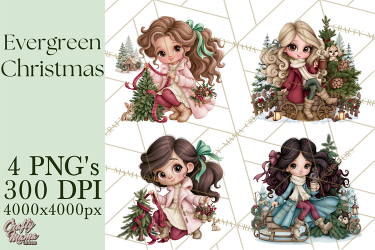 Christmas Tree Farm PNG Clipart, Santa & Elf Characters