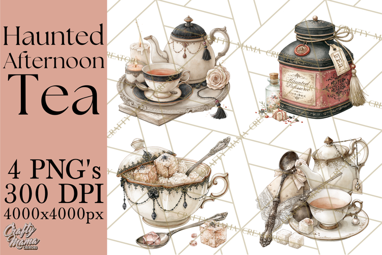 Haunted Afternoon Tea PNG Clipart, Gothic Tea Party