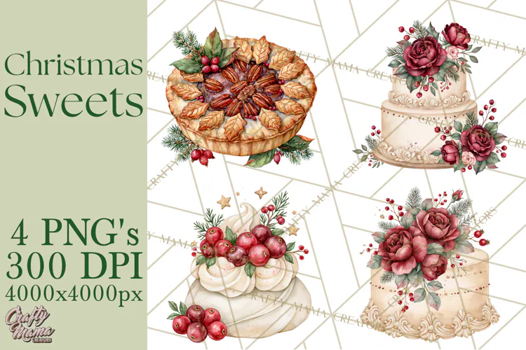 Christmas Dessert Clipart PNG