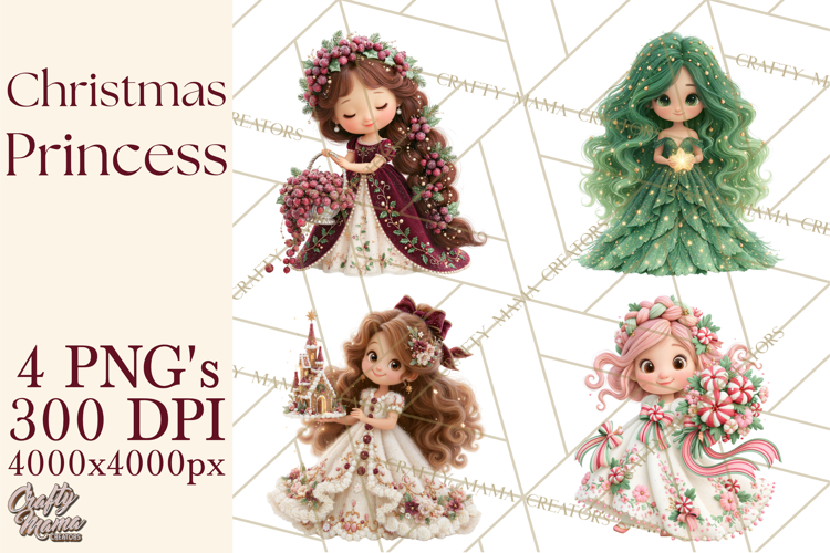 Christmas Princess PNG Clipart