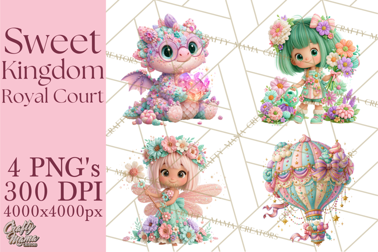 Sweet Kingdom Royal Characters PNG Clipart