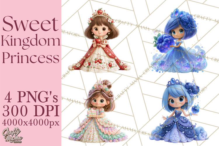 Sweet Kingdom Princess Clipart PNG