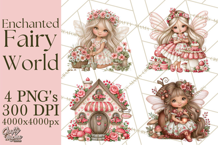 Whimsical Fairy World Clipart PNG example image 1