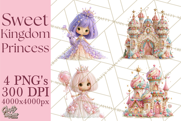 Sweet Kingdom Princess Clipart PNG