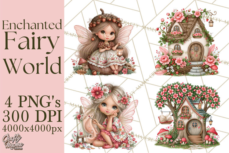 Whimsical Fairy World Clipart PNG example image 1
