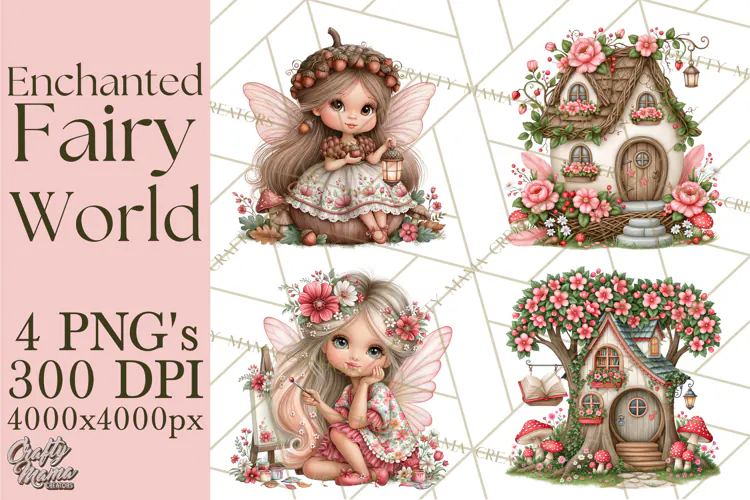 Whimsical Fairy World Clipart PNG