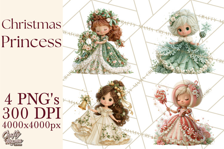 Christmas Princess PNG Clipart example image 1