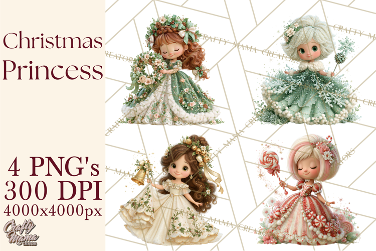 Christmas Princess PNG Clipart