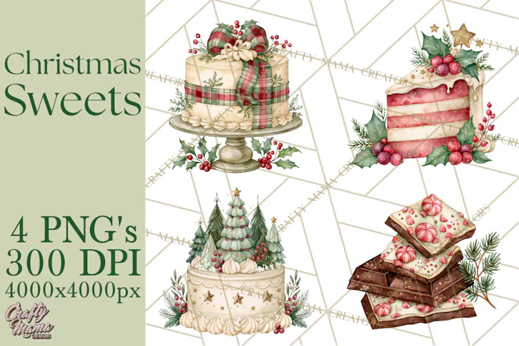 Christmas Dessert Clipart PNG