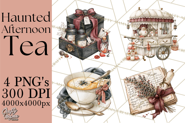 Haunted Afternoon Tea PNG Clipart, Gothic Tea Party