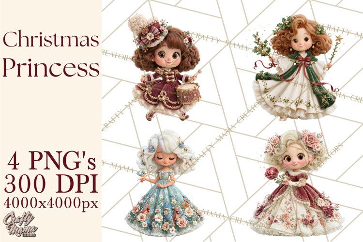Christmas Princess PNG Clipart