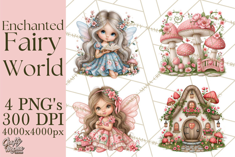Whimsical Fairy World Clipart PNG example image 1