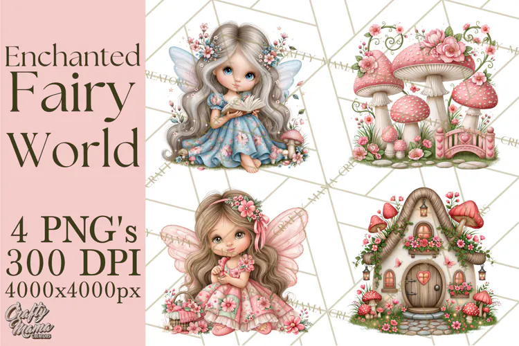 Whimsical Fairy World Clipart PNG