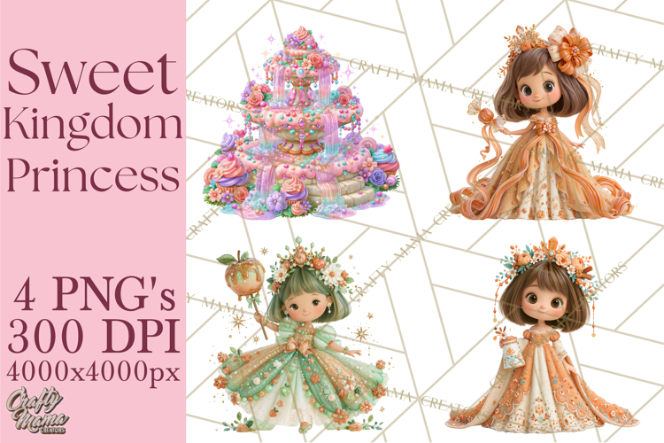 Sweet Kingdom Princess Clipart PNG