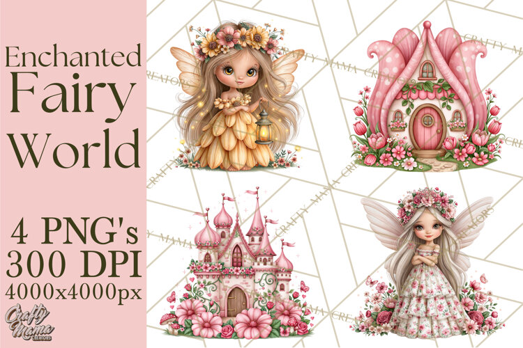 Whimsical Fairy World Clipart PNG example image 1