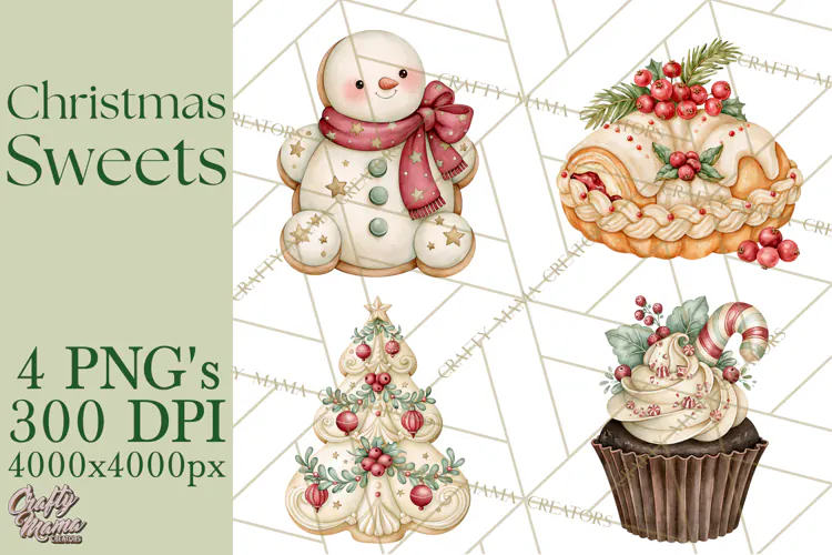 Christmas Dessert Clipart PNG