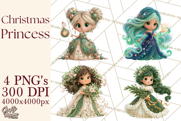 Christmas Princess PNG Clipart