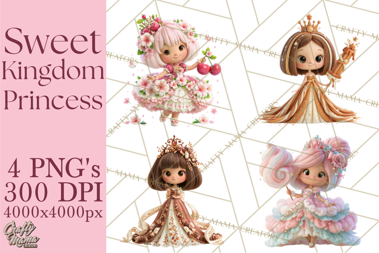 Sweet Kingdom Princess Clipart PNG