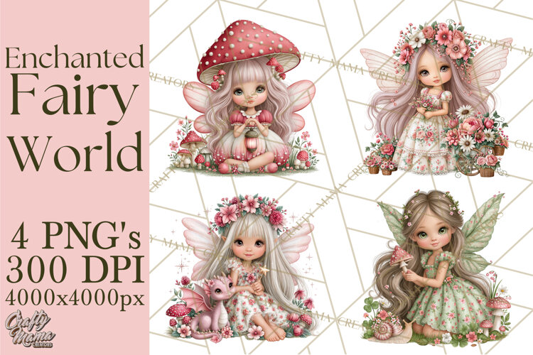Whimsical Fairy World Clipart PNG example image 1