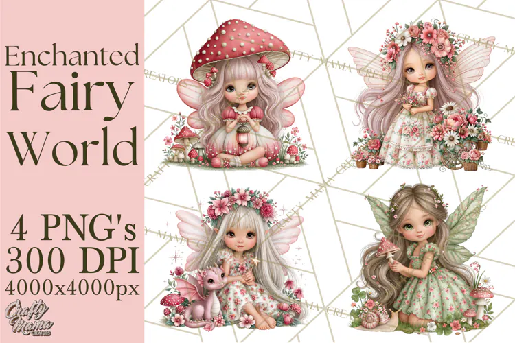 Whimsical Fairy World Clipart PNG
