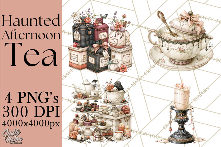 Haunted Afternoon Tea PNG Clipart, Gothic Tea Party example image 1