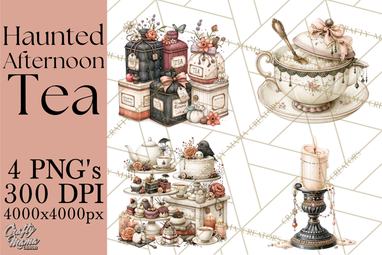 Haunted Afternoon Tea PNG Clipart, Gothic Tea Party
