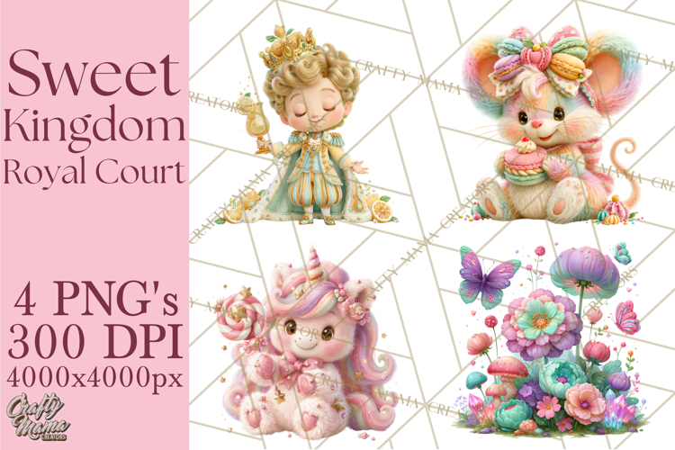 Sweet Kingdom Royal Characters PNG Clipart